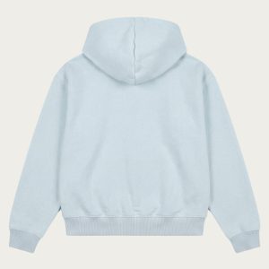NOFS Hellblauer Zip-Hoodie Patch Logo