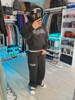 NOFS Black Studs Hoodie mit Script Logo und Studs