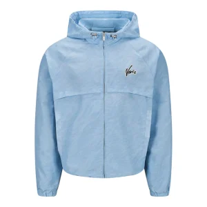 NOFS Baby Blue Windbreaker mit Zip Up und Chest Print