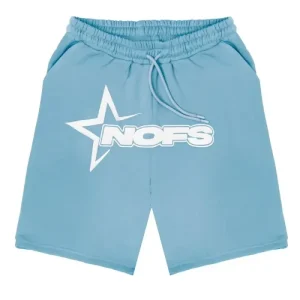 NOFS Baby Blue Star Shorts mit weißem Star Logo