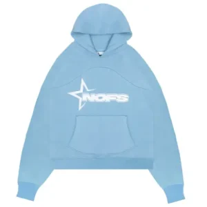 NOFS Baby Blue Hoodie mit weißem Star Logo