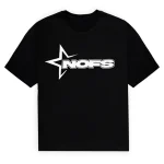 NOFS Black T-Shirt mit weißem Star Logo Print