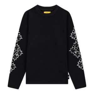 NOFS Black Long Sleeve Shirt mit Star Sleeve Grafiken