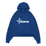 NOFS Blue Hoodie mit weißem Star Logo Print
