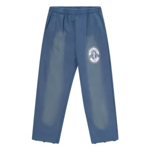 NOFS Blue Rhinestone Jogger mit blau-grauer Waschung und Strass-Emblem