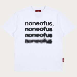 NOFS White Blurred T-Shirt mit verwaschenem noneofus Print