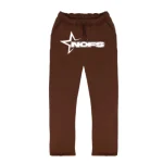 NOFS Brown Jogger mit weißem NOFS Star-Logo Print