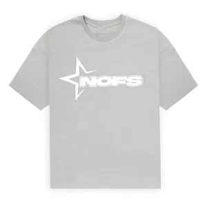 NOFS Grey T-Shirt mit großem Star Logo Print