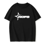 NOFS Black T-Shirt mit weißem Star Logo Print