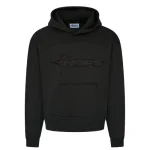 NOFS Tonal Black Hoodie mit embossed Star Logo