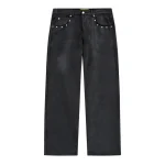 NOFS Black Waxed Jeans mit Coating und Rivets