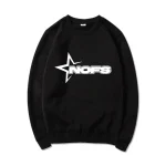 NOFS Black Sweatshirt mit weißem Star Print Logo