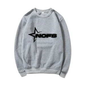 NOFS Grey Sweatshirt mit schwarzem Star Print Logo