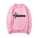NOFS Pink Sweatshirt mit schwarzem Star Print Logo