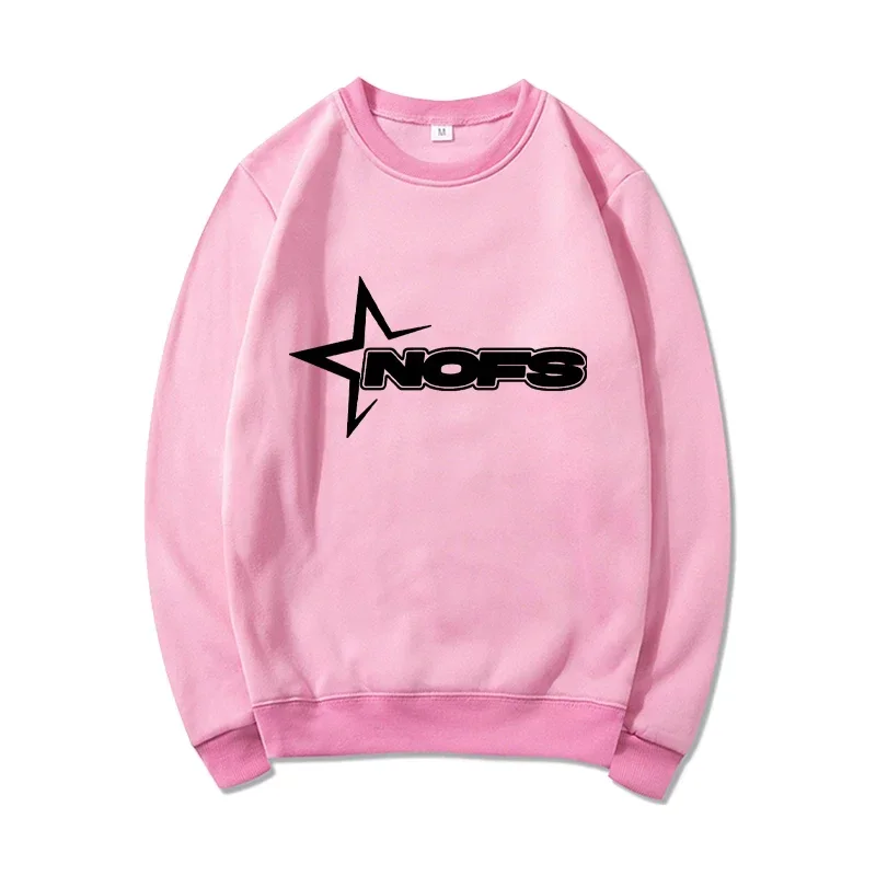 NOFS Pink Sweatshirt mit schwarzem Star Print Logo NOFS Pink Sweatshirt mit schwarzem Star Print Logo
