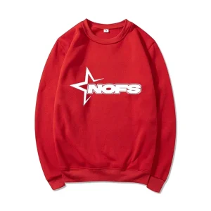 NOFS Red Star Sweatshirt mit Sternen Logo Print