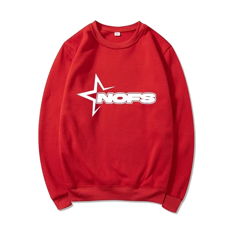NOFS Red Star Sweatshirt mit Sternen Logo Print NOFS Red Star Sweatshirt mit Sternen Logo Print