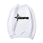 NOFS White Sweatshirt mit schwarzem Star Print Logo