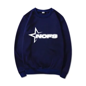 NOFS Navy Sweatshirt mit weißem Star Print Logo