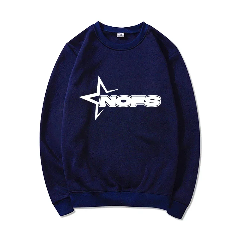 NOFS Navy Sweatshirt mit weißem Star Print Logo NOFS Navy Sweatshirt mit weißem Star Print Logo