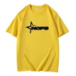 NOFS Yellow Star T-Shirt mit schwarzem Logo Print