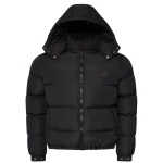 NOFS Black Puffer mit tonalem Logo Patch