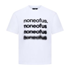 NOFS White T-Shirt mit Blurred Noneofus Print