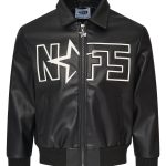 NOFS Leather Jacket mit weißem Star Logo