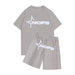 NOFS Grey Shorts Set mit weißem Star Logo Print