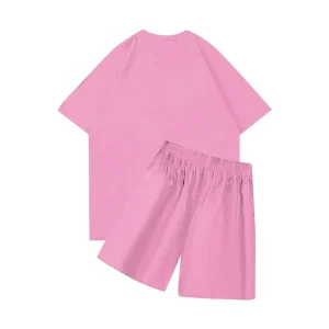 NOFS Pink Shorts Set mit weißem Star Logo Print