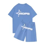 NOFS Sky Blue Summer Suit T-Shirt und Shorts Set in Hellblau