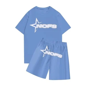 NOFS Sky Blue Summer Suit T-Shirt und Shorts Set in Hellblau