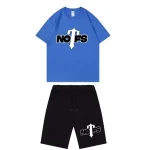 NOFS Blue Shorts Set mit Trapstar Logo Print