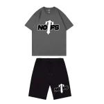 NOFS Dark Grey Shorts Set mit weißem Trapstar Print