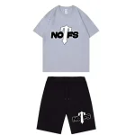 NOFS Grey Shorts Set mit Trapstar Logo Print