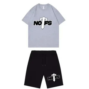 NOFS Grey Shorts Set mit Trapstar Logo Print