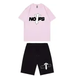 NOFS Pink Shorts Set mit Trapstar Logo Print