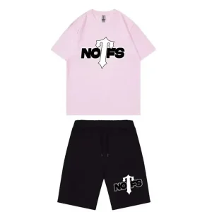 NOFS Pink Shorts Set mit Trapstar Logo Print