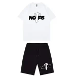 NOFS White Shorts Set mit Trapstar Logo Print