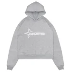 NOFS Grey Hoodie mit weißem Star Logo Print