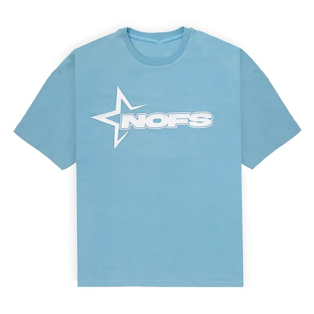 NOFS Baby Blue Star T-Shirt mit weißem Star Logo NOFS Baby Blue Star T-Shirt mit weißem Star Logo