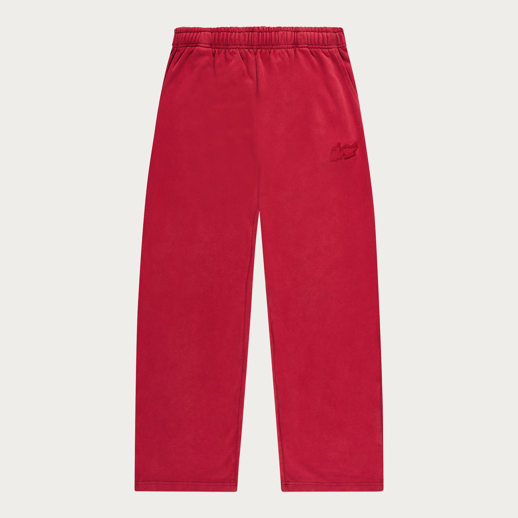 NOFS Red Jogger in sattem Rot mit weitem Bein NOFS Red Jogger in sattem Rot mit weitem Bein