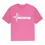 NOFS Pink Star T-Shirt mit weißem Star Logo Print