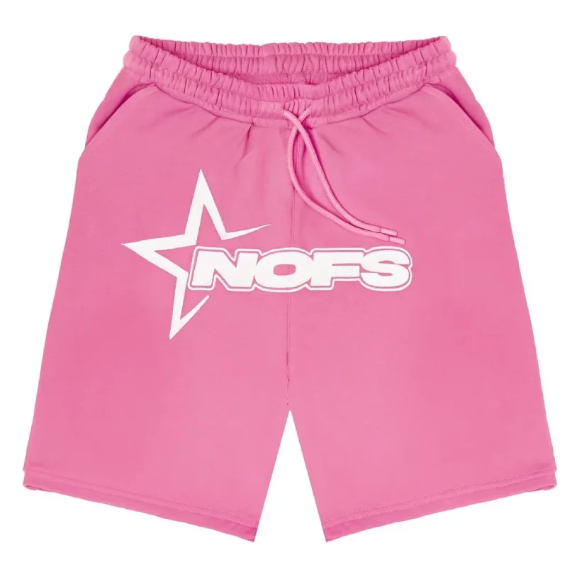 NOFS Pink Star Shorts mit weißem Star Logo NOFS Pink Star Shorts mit weißem Star Logo