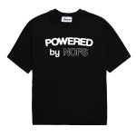 NOFS Black Slogan T-Shirt mit Powered by NOFS Print