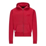 NOFS Red Zip Hoodie Signature Design in Rot