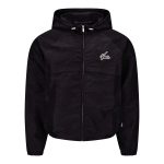 NOFS Black Windbreaker mit Wave Pattern Print