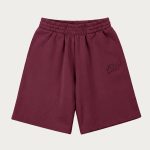 NOFS Burgundy Shorts mit tonaler Stickerei