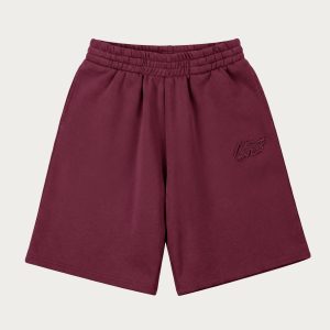 NOFS Burgundy Shorts mit tonaler Stickerei