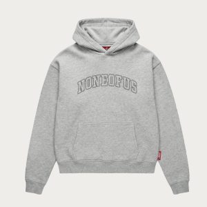 NOFS Grey Stitch Hoodie mit noneofus Varsity Print